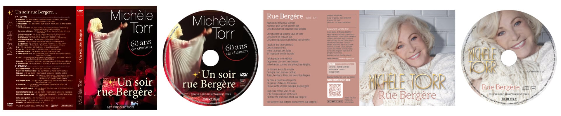 Pochettes DVD et CD Michèle Torr - Rue Bergère